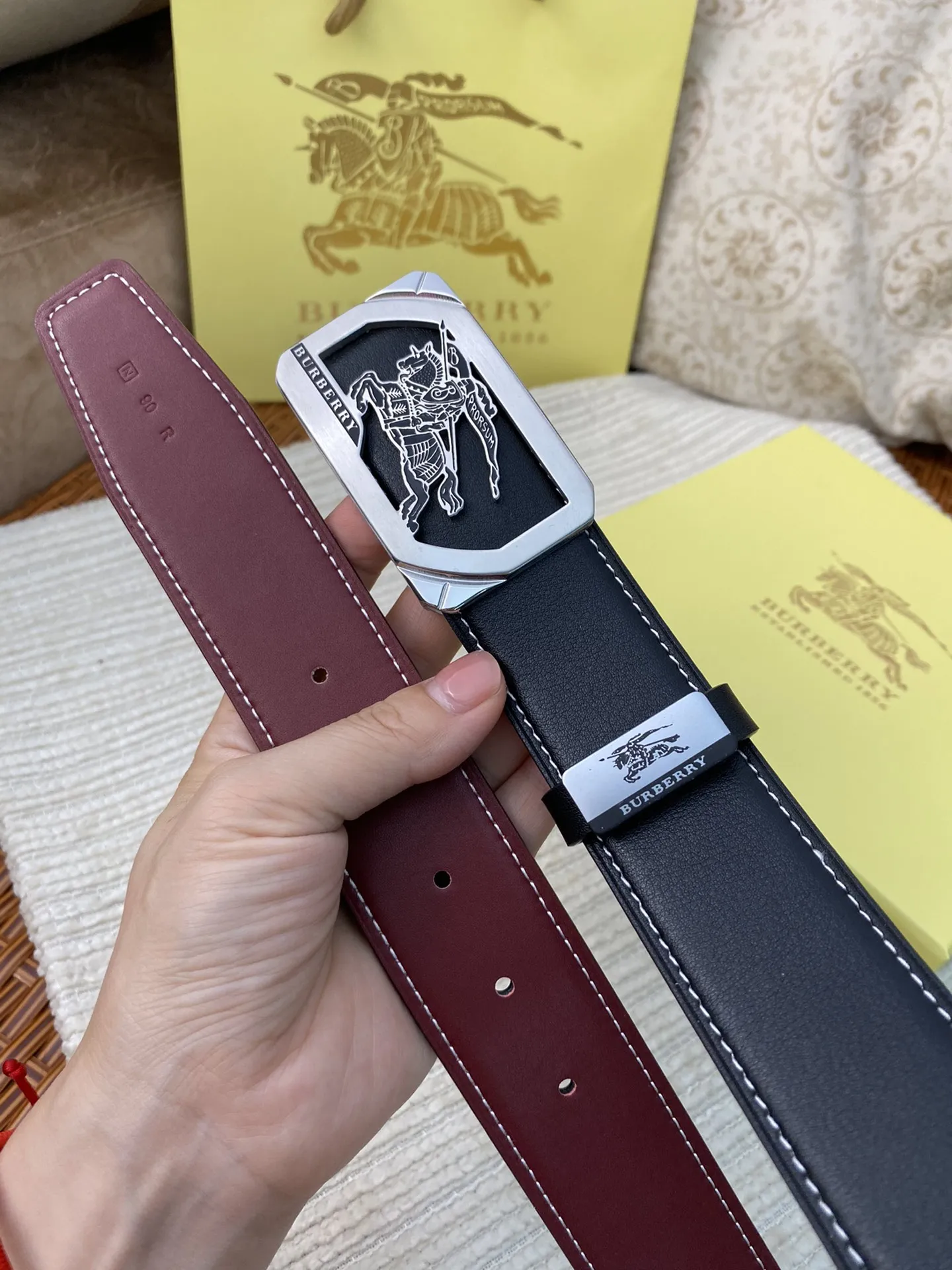 【BURBERRY】(バーバリー) 3.8cm   ベルト メンズ
