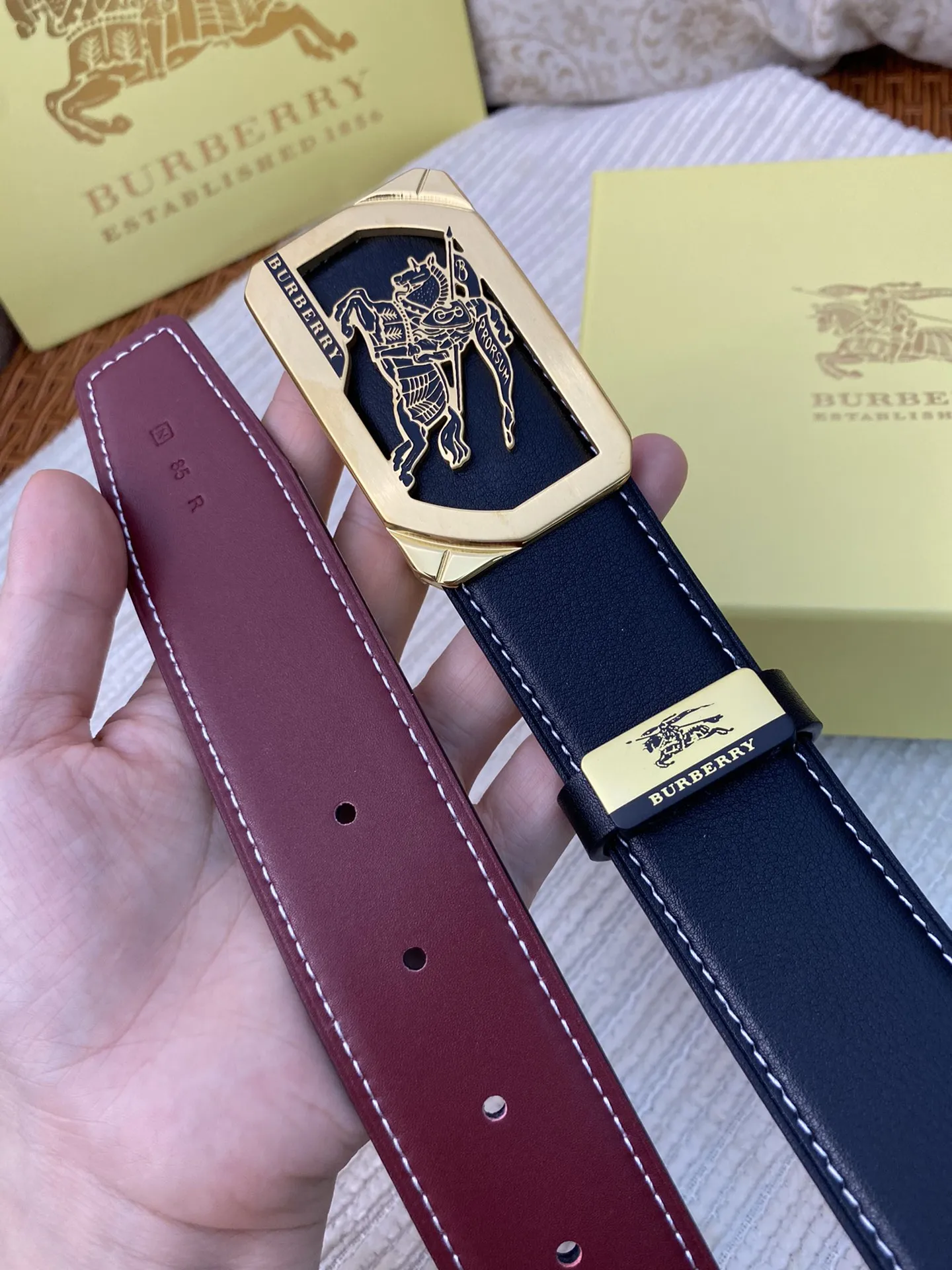 【BURBERRY】(バーバリー) 3.8cm   ベルト メンズ