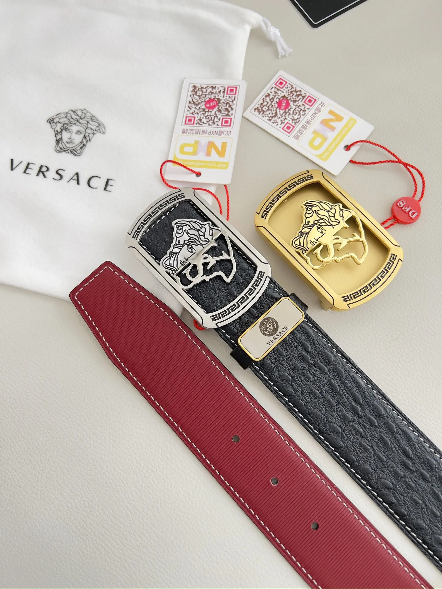 【VERSACE】(ヴェルサーチ) 3.8cmベルト メンズ 240903
