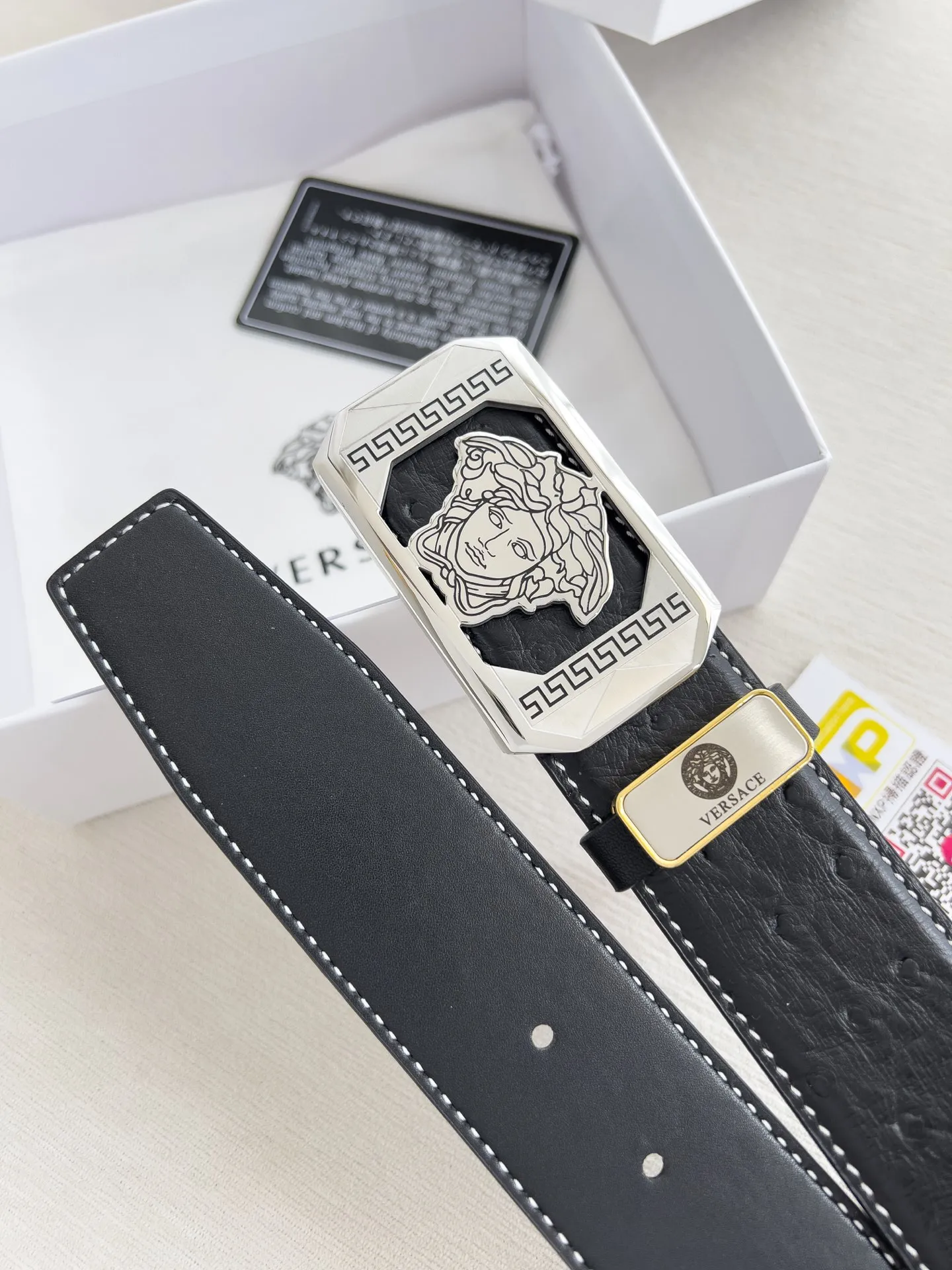 【VERSACE】(ヴェルサーチ) 3.8cmベルト メンズ 240903