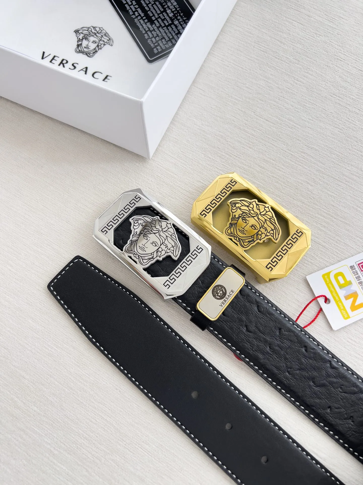 【VERSACE】(ヴェルサーチ) 3.8cmベルト メンズ 240903