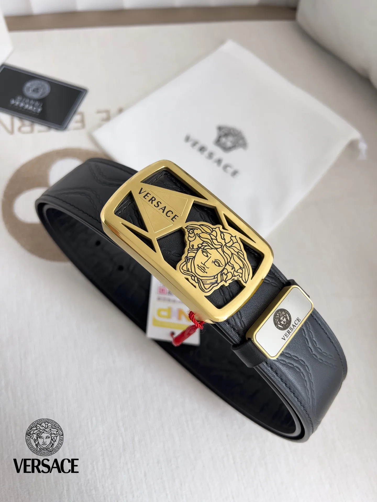 【VERSACE】(ヴェルサーチ) 3.8cmベルト メンズ 24706