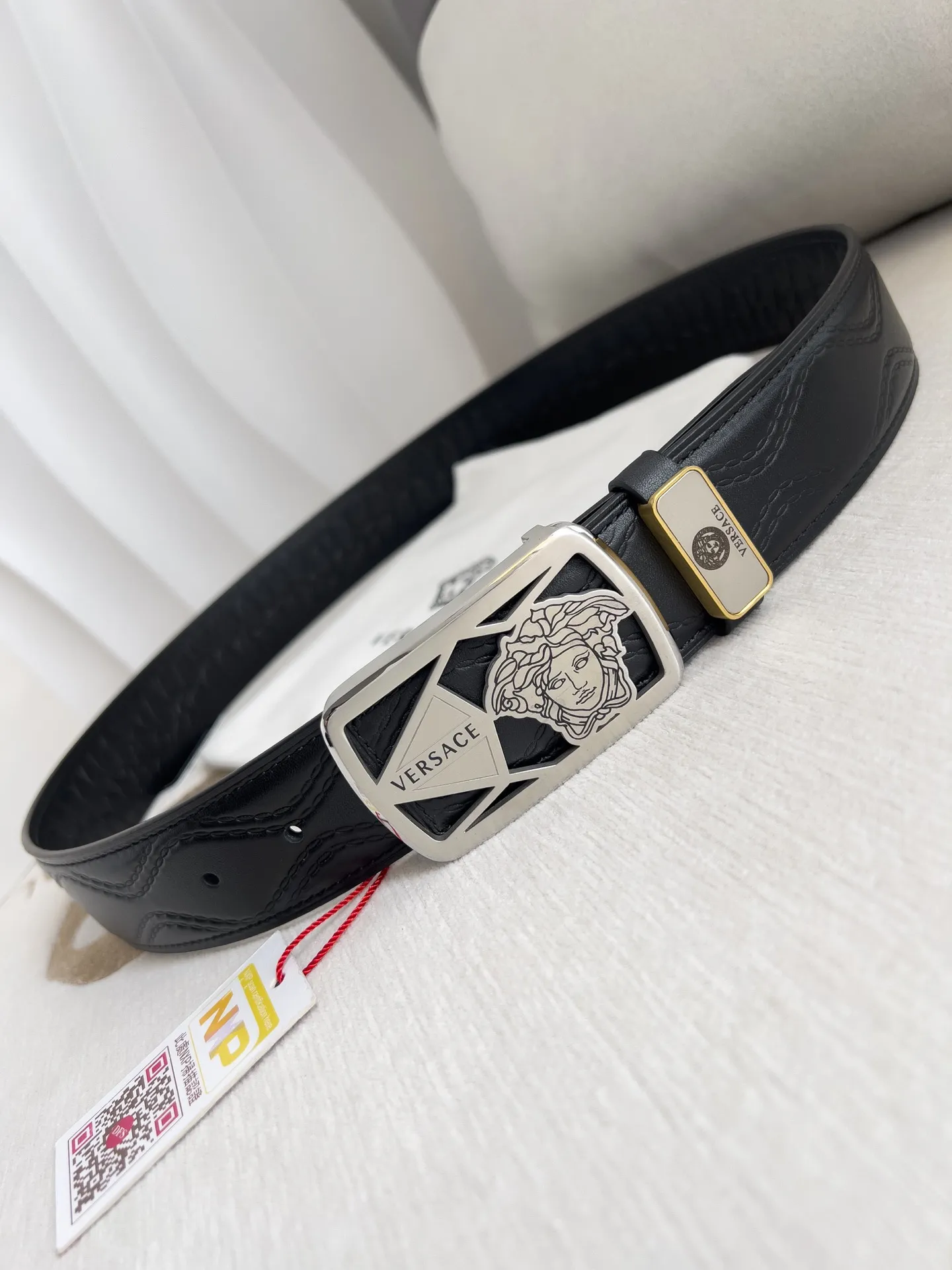 【VERSACE】(ヴェルサーチ) 3.8cmベルト メンズ 24706