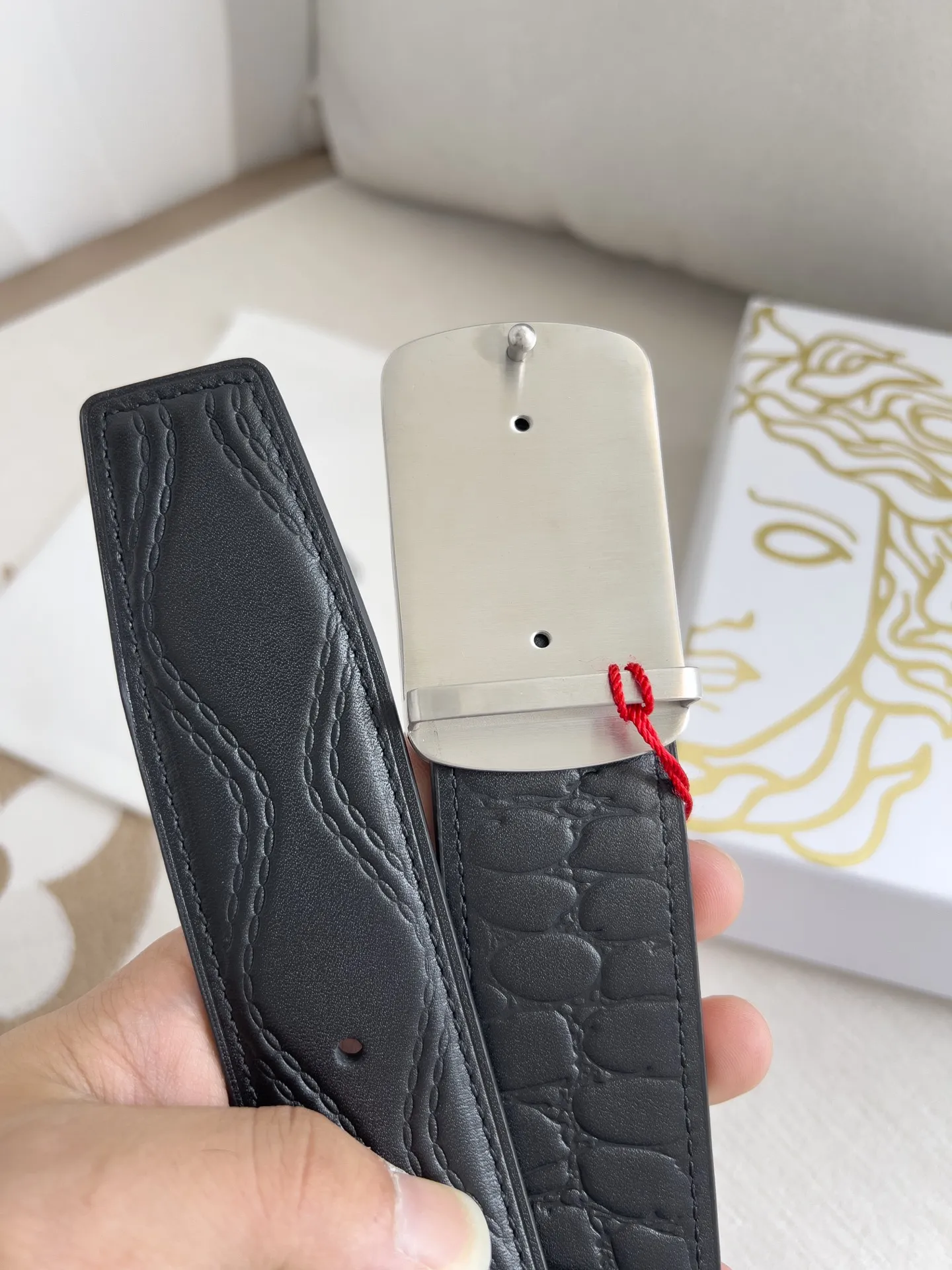 【VERSACE】(ヴェルサーチ) 3.8cmベルト メンズ 24706