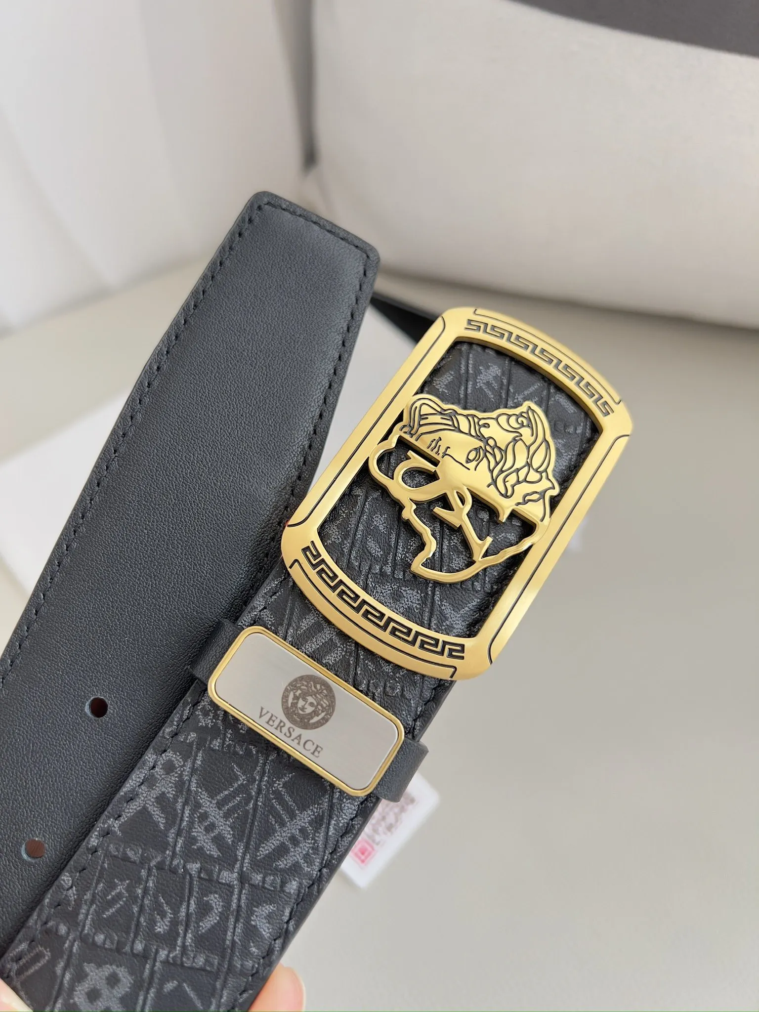 【VERSACE】(ヴェルサーチ) 3.8cmベルト メンズ 24706