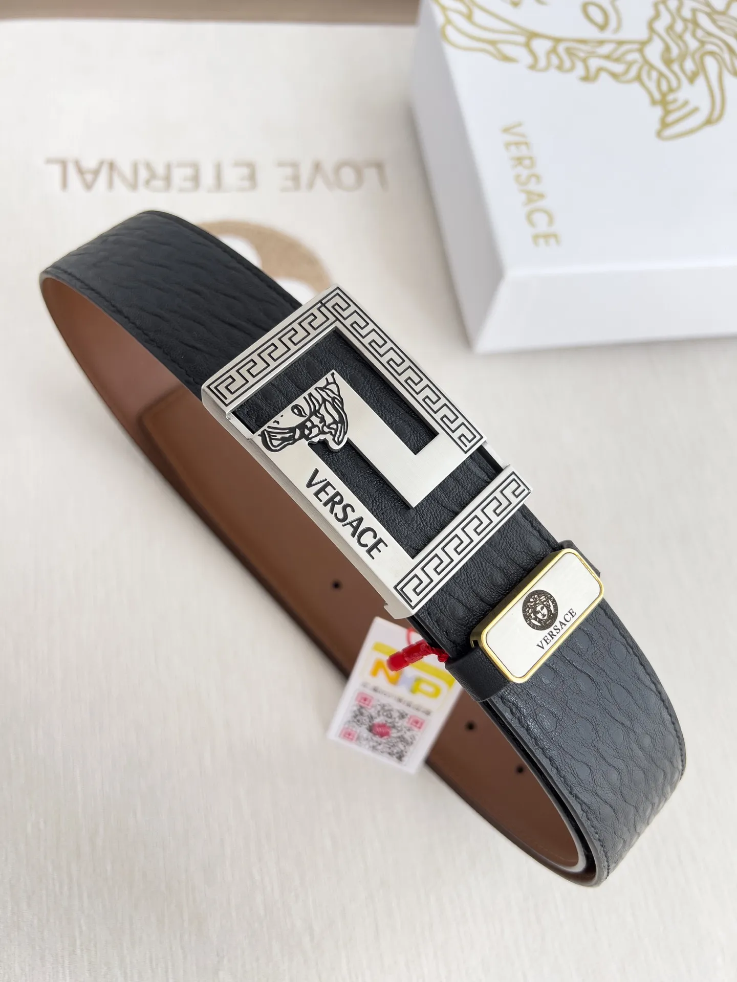 【VERSACE】(ヴェルサーチ) 3.8cmベルト メンズ