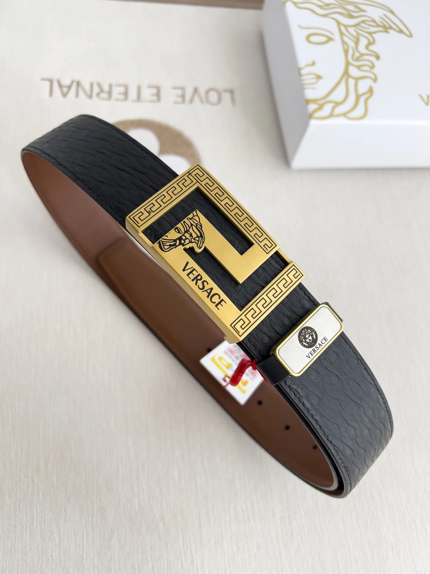 【VERSACE】(ヴェルサーチ) 3.8cmベルト メンズ