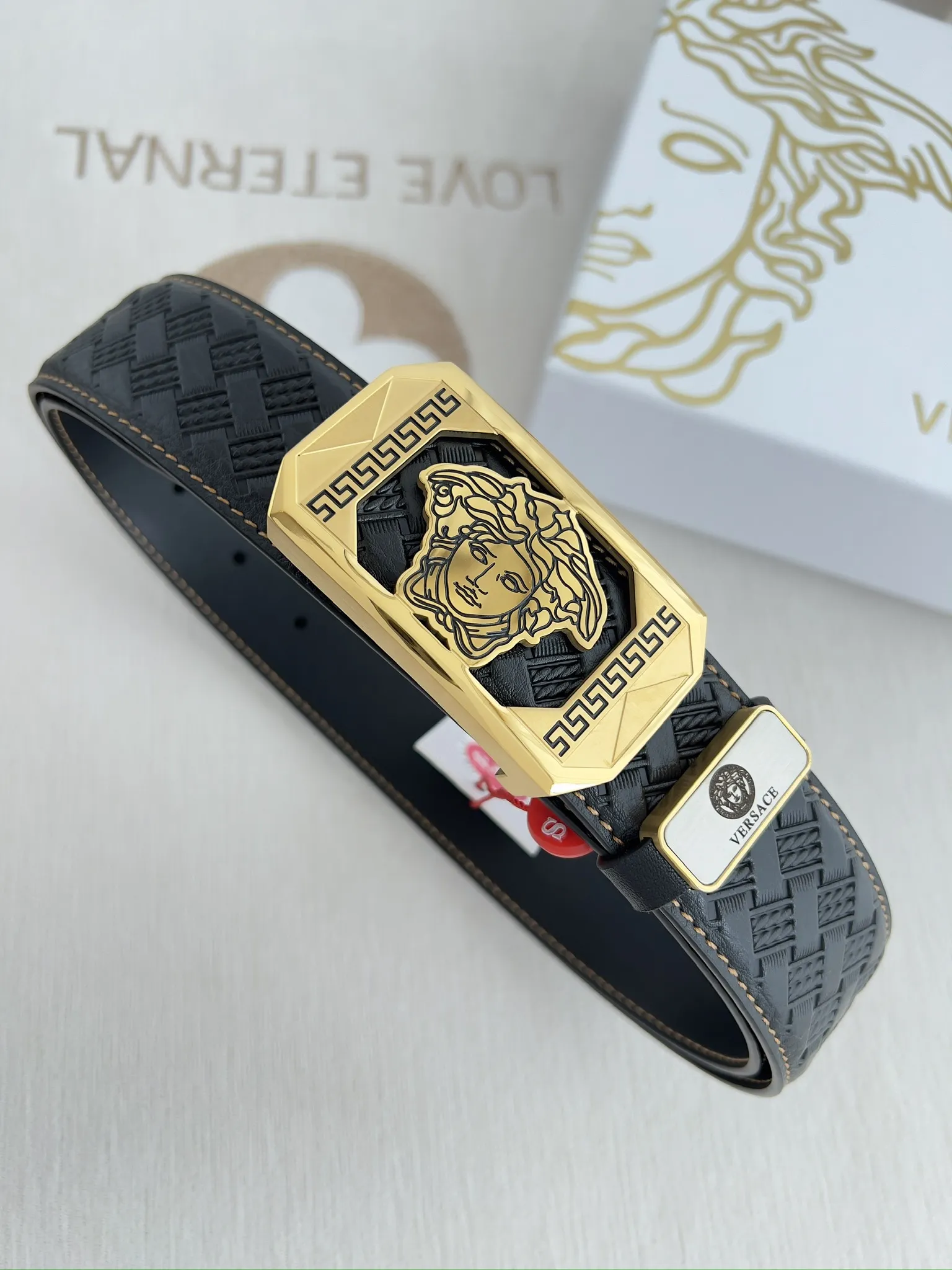 【VERSACE】(ヴェルサーチ) 3.8cmベルト メンズ