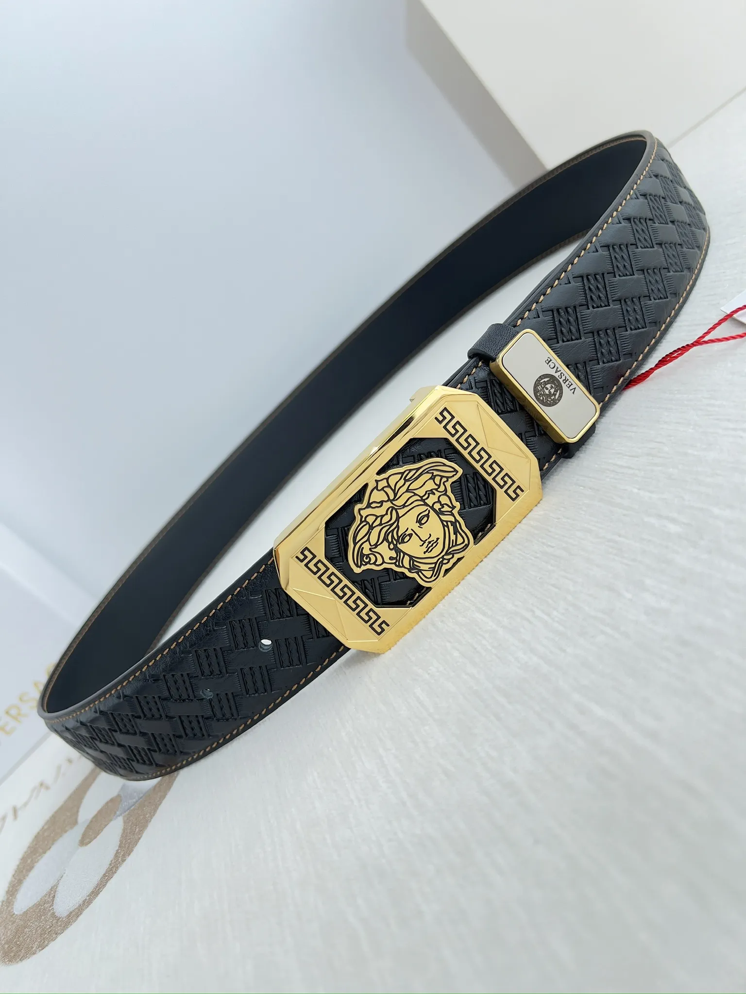 【VERSACE】(ヴェルサーチ) 3.8cmベルト メンズ