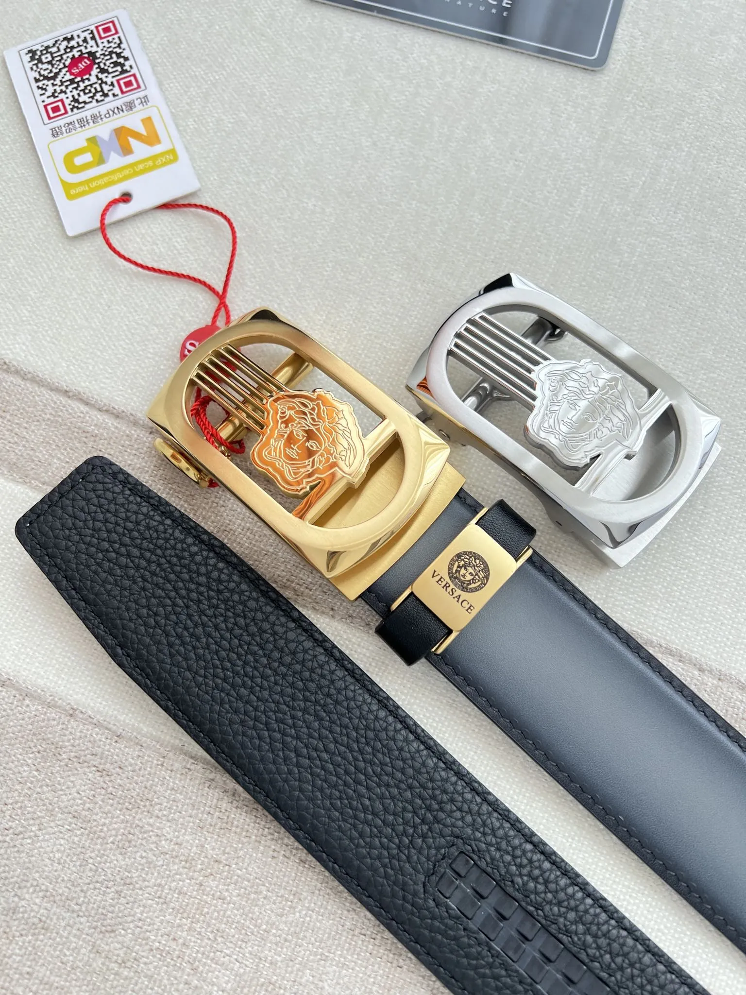 【VERSACE】(ヴェルサーチ) 3.5cmベルト メンズ