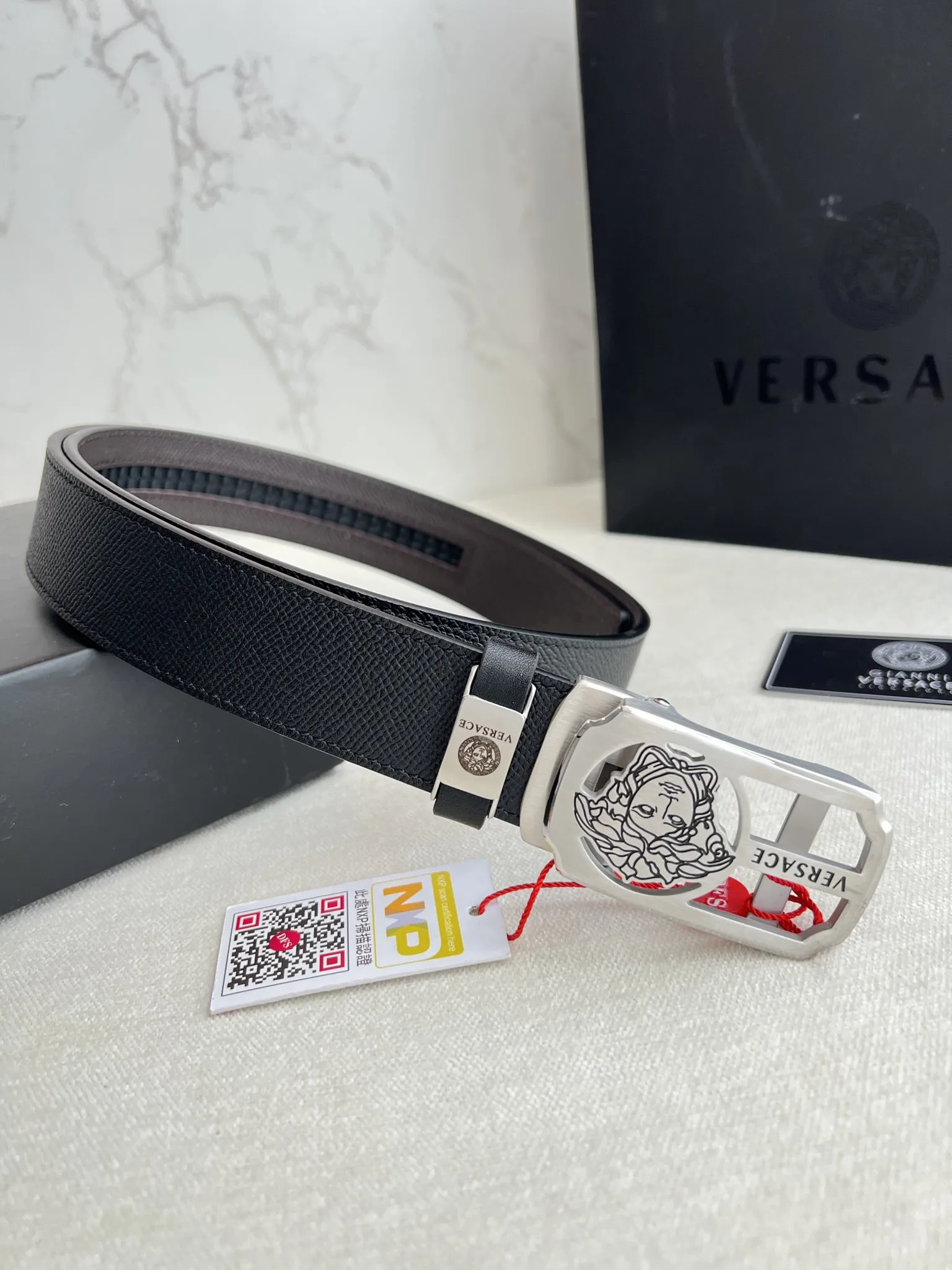 【VERSACE】(ヴェルサーチ) 3.5cmベルト メンズ