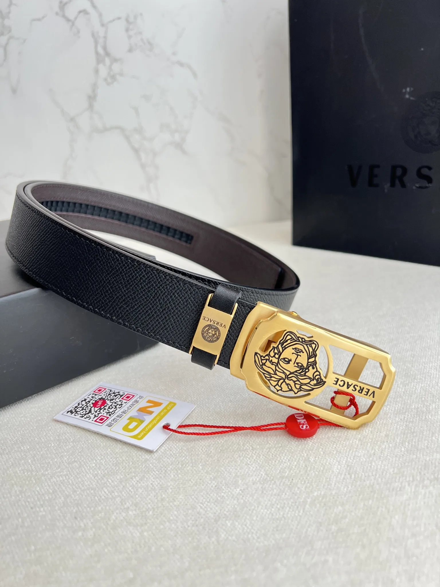 【VERSACE】(ヴェルサーチ) 3.5cmベルト メンズ