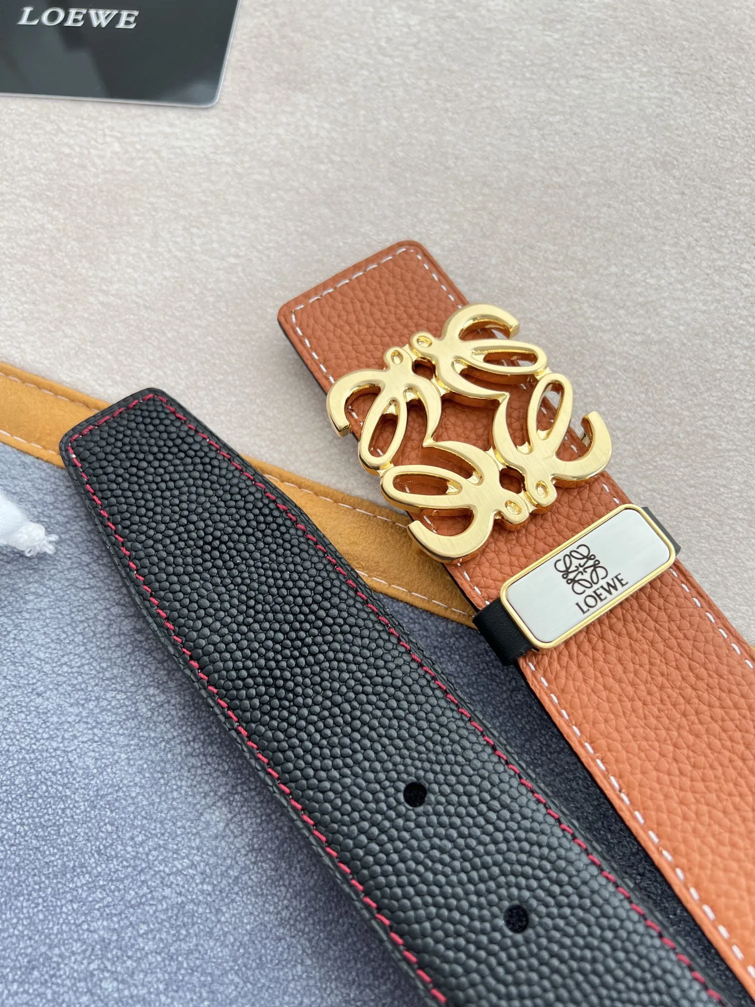 【LOEWE】(ロエベ)3.8cmベルト メンズ