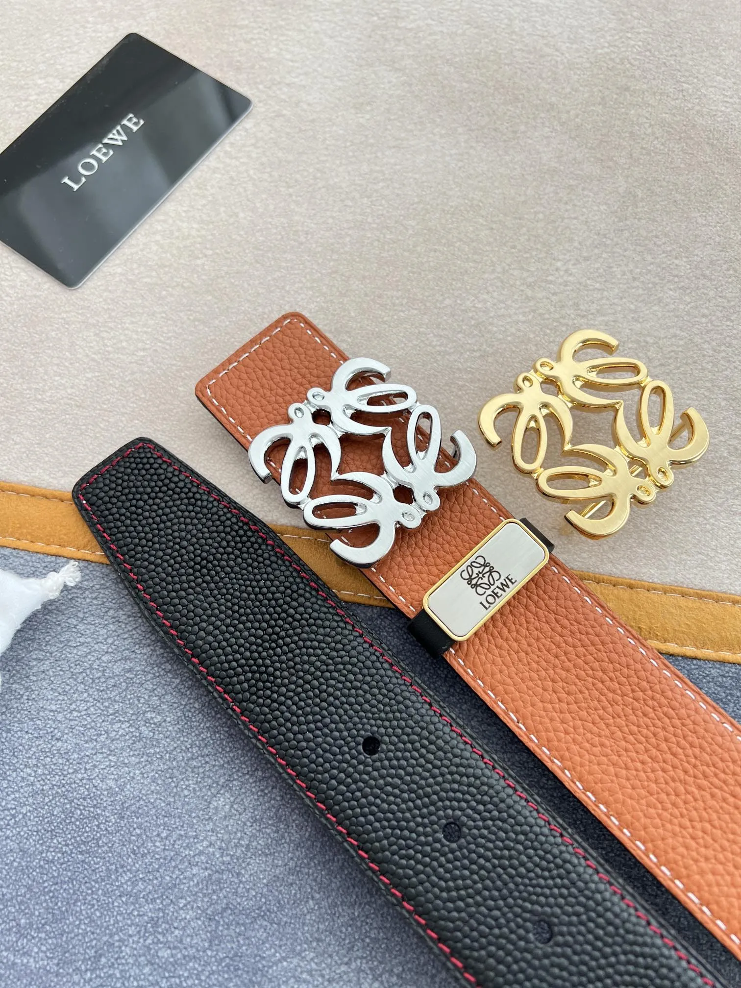 【LOEWE】(ロエベ)3.8cmベルト メンズ